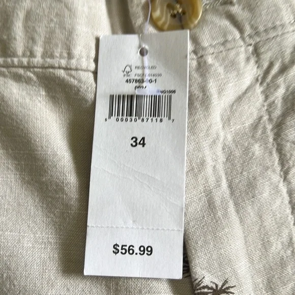 NWT mens BR shorts with palm trees - Picture 4 of 4